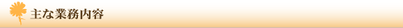 主な業務内容